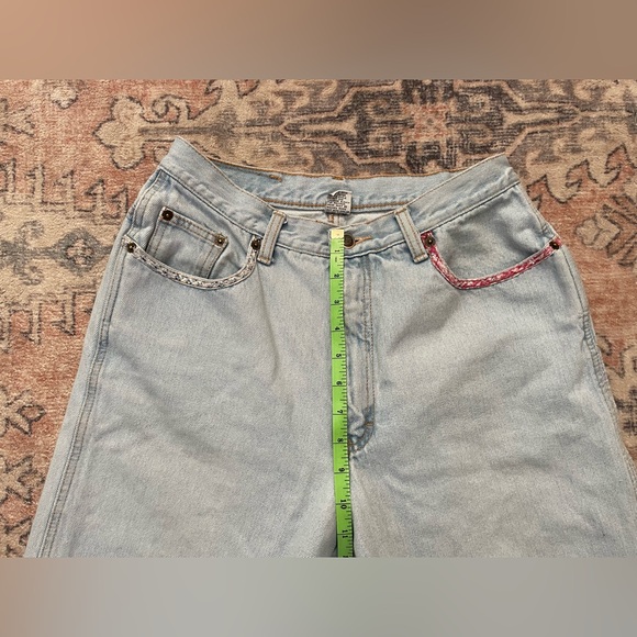 Zena Jeans Vintage Light Wash Patch Work Mom Shorts Women’s Size 12 - Picture 7 of 7
